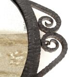 1930 hammered metal mirror