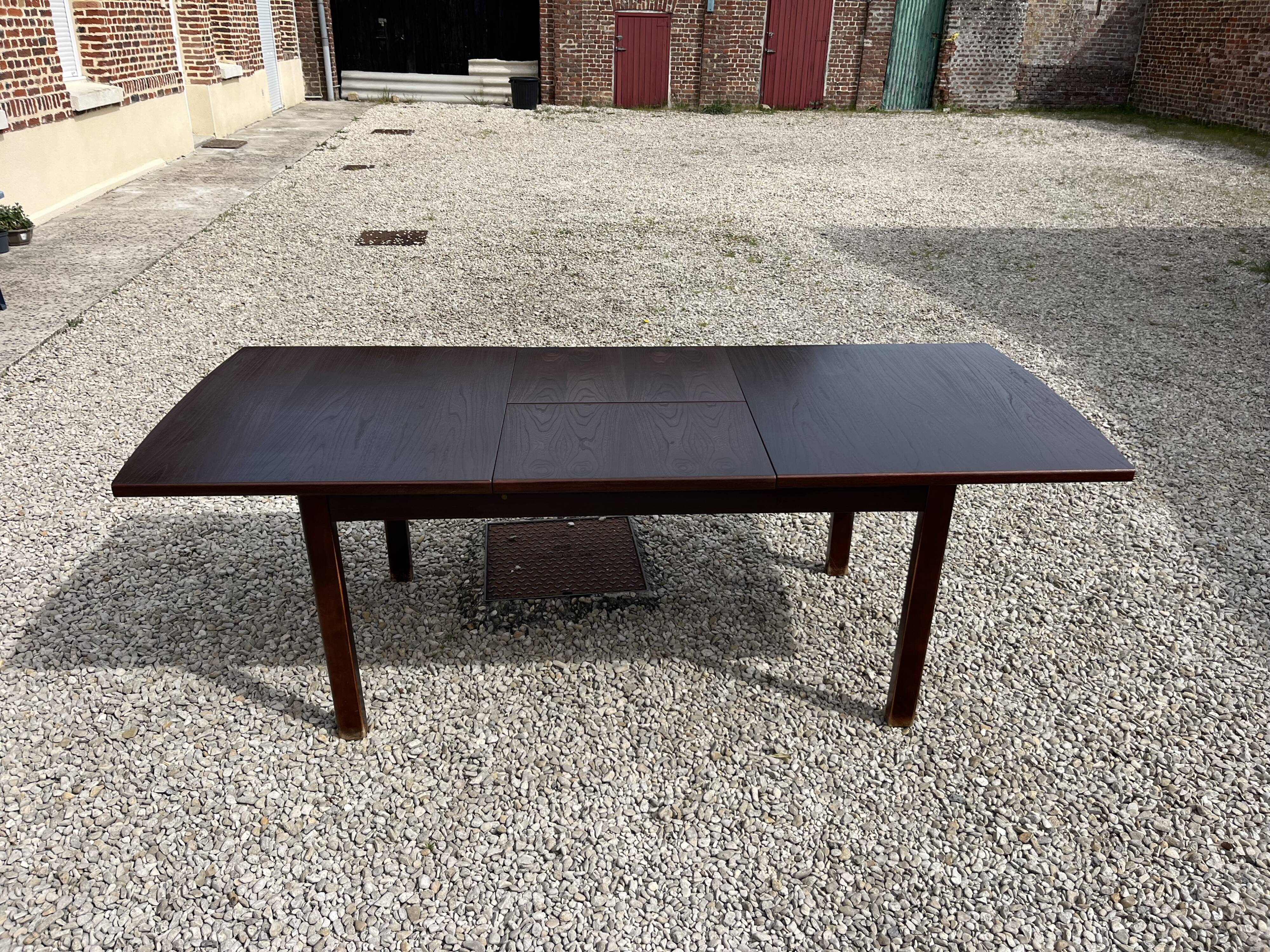 Scandinavian extendable teak table