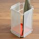 Modernist perforated metal umbrella stand from the 60s/70s