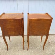 Pair of bedside tables with 1 drawer and a niche, Louis XV style