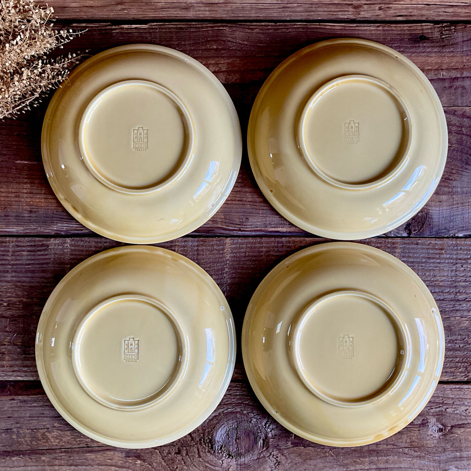 4 deep plates "Fuego" Gien France