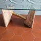 Table basse Ligne Roset des années 80 en marbre rose