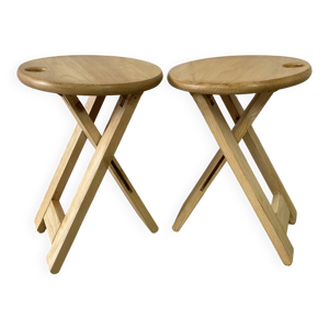 paire de tabourets pliants