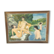 Painting on Art Deco isorel "Les Baigneuses"