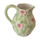 Ceramic dabbling jug enamelled floral motif