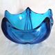 Art Deco vase in electric blue crystal