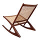 Rocking chair de style Fredrik Kayser des années 50 en teck.