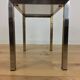 Table d'appoint 70's chrome et doré, Hollywood Regency, bout de canapé