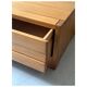 Low bedside table, accent table in elm wood, Maison Regain, France 1970.