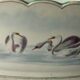St Clement faience jardiniere with marine and swan decoration, early 20th century.
