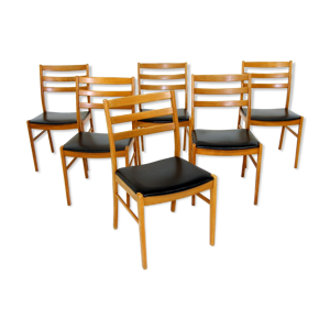 Set de 6 chaises en hêtre