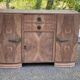 Art Deco vintage sideboard renovated in walnut burl, 1960.