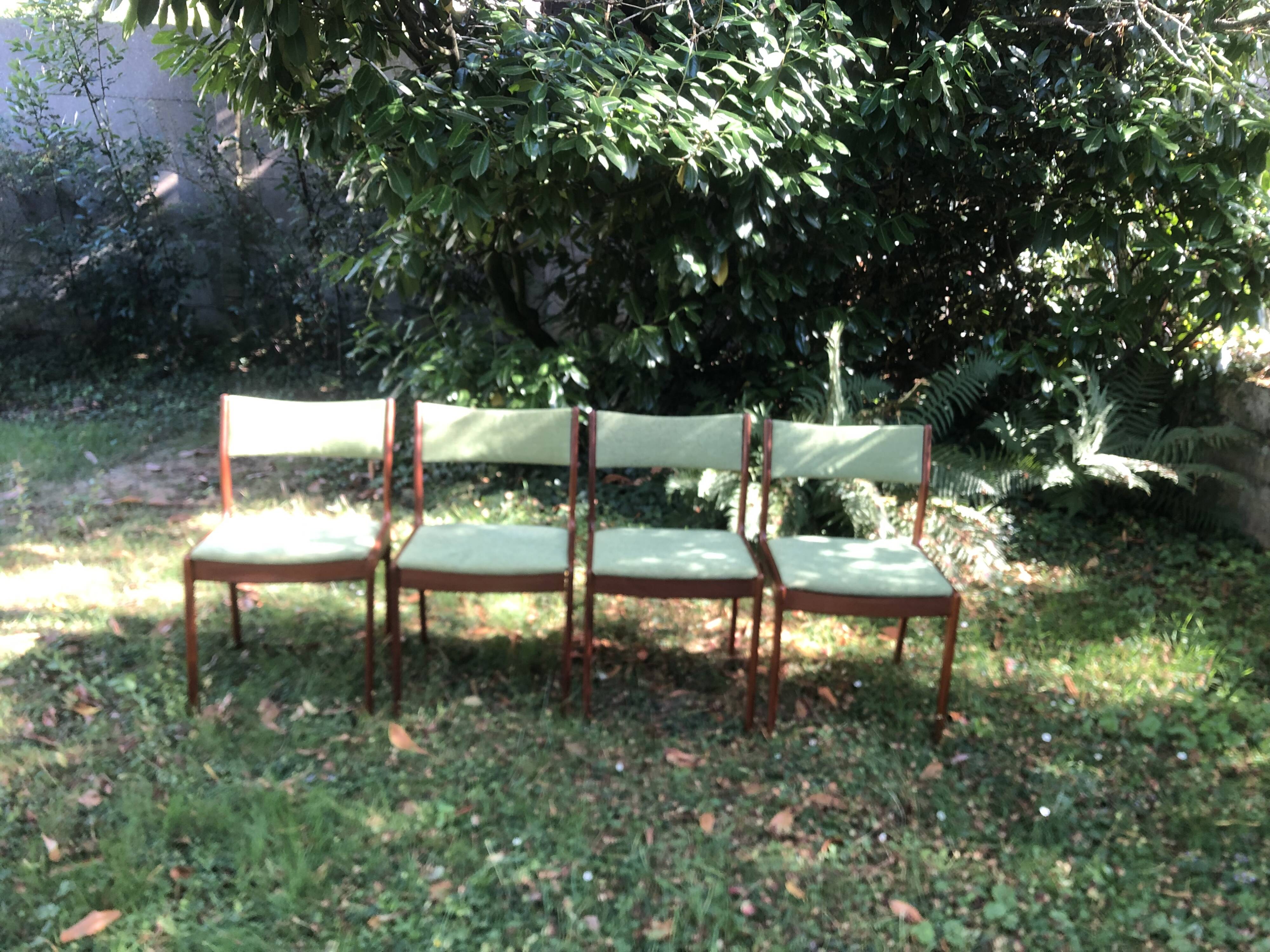 Danish Scandinavian teak chairs Uldum Möbelfabrik 60s