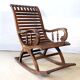 Rocking- chair in teak flesh