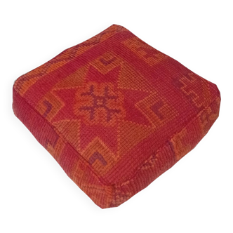 Handmade Berber pouf in wool 60 X 60 X 20 CM