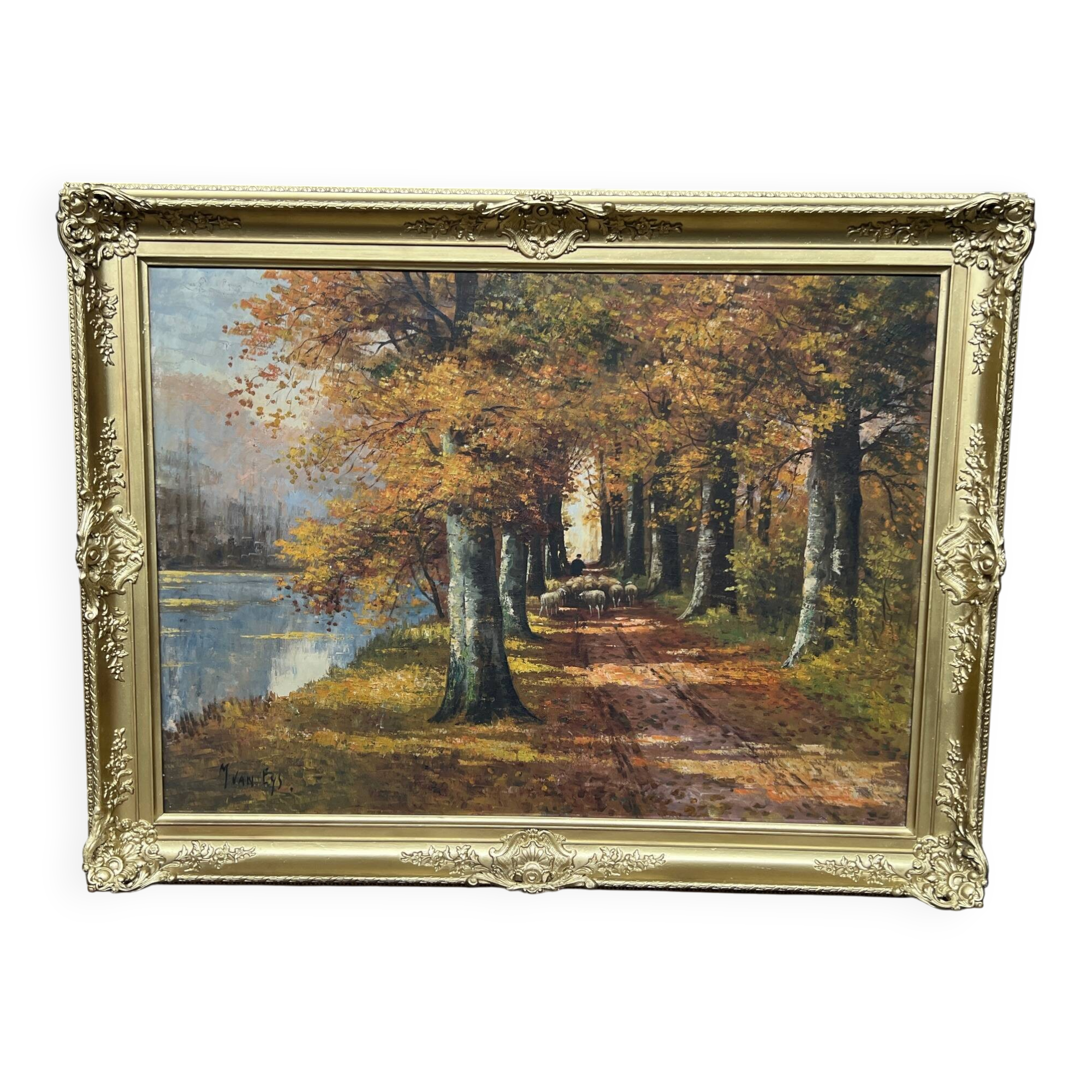 Autumn landscape. Oil on canvas.