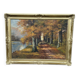 Autumn landscape. Oil on canvas.