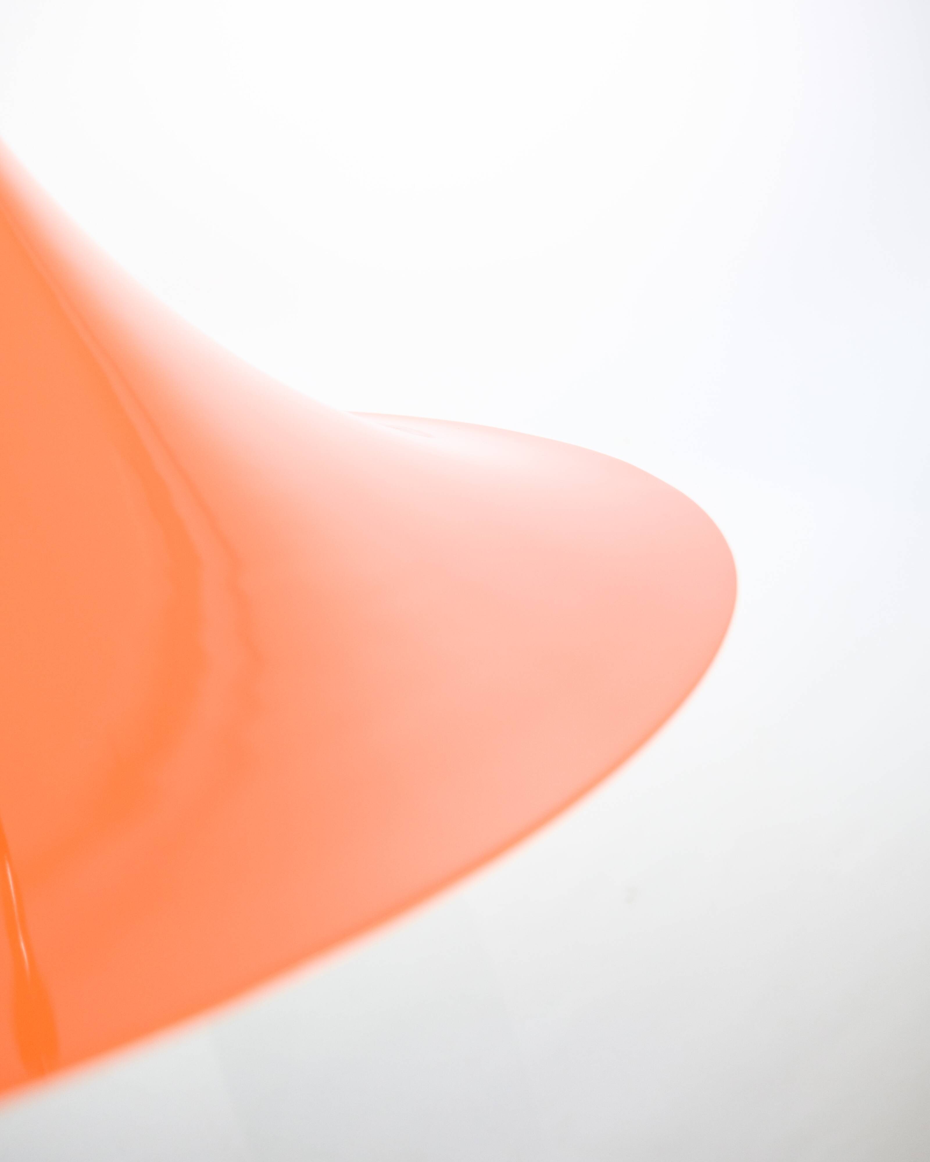 Large Trumpet Pendant In Orange By Claus Bonderup For Fog & Mørup From 1970