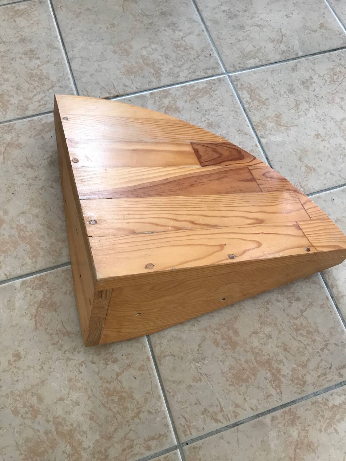 Étagère d’angle en pin à suspendre