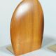 Vintage wooden and brass bookends from the 1950s, Scandinavian style.