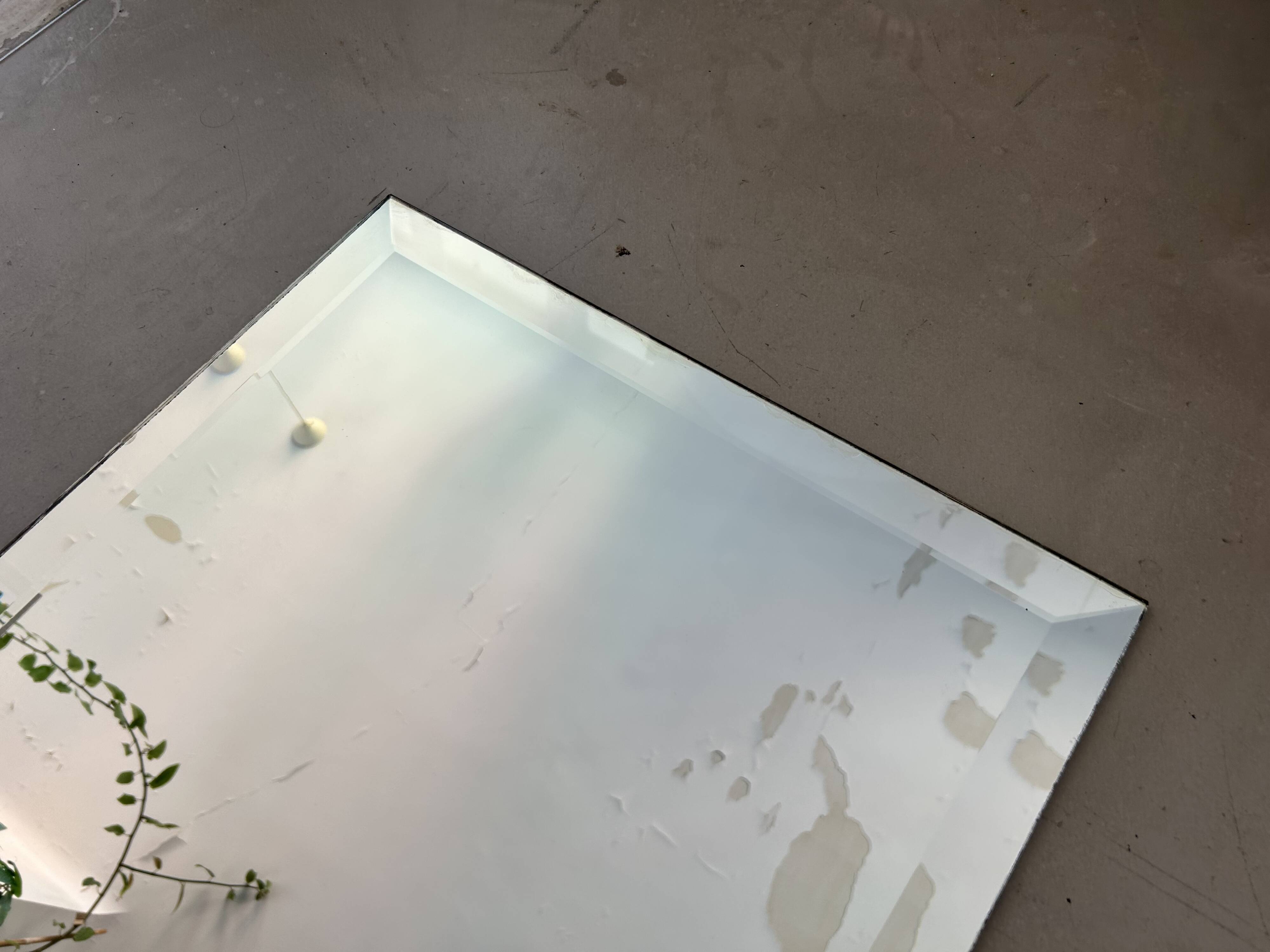 Bevelled full-length mirror, antique 45x141cm