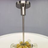 Bauhaus Indirect Ceiling Light, Nickel, Czechoslovakia 1930s