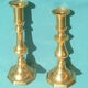 brass candle holders, vintage
