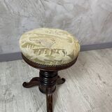 Walnut piano stool