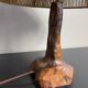 Wooden lamp by Olivier 70s