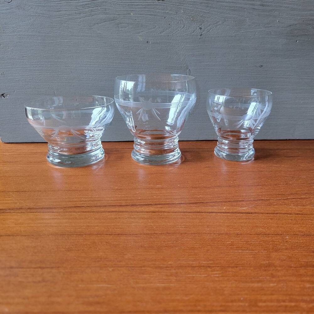 Art Deco Glass Service, 1950s