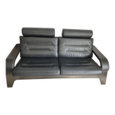 Canapé cuir noir Nova Roche Bobois