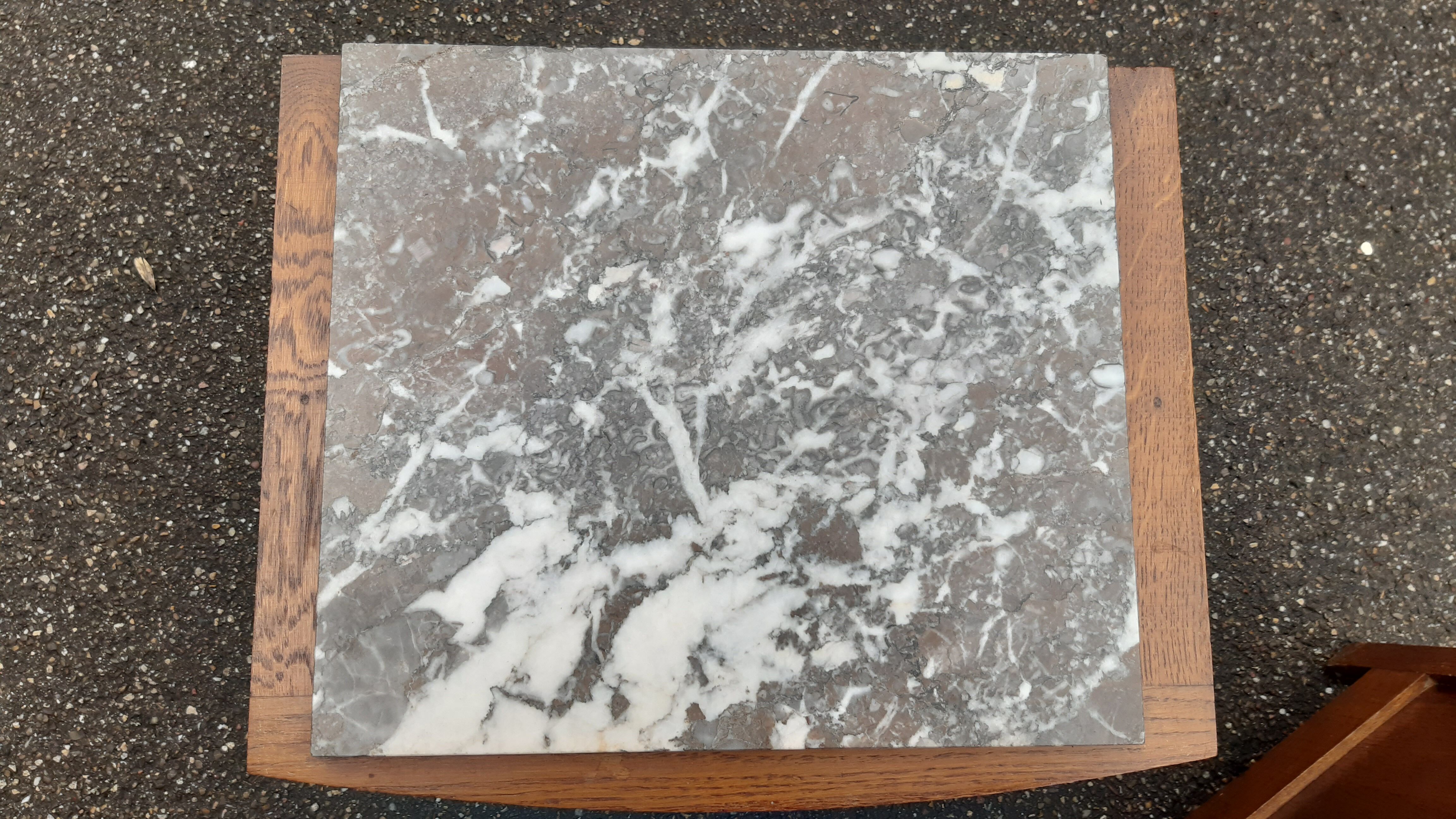 Art Deco oak and marble bedside tables 1930