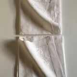 Pair of pillowcases embroidered linen old