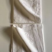 Pair of pillowcases embroidered linen old