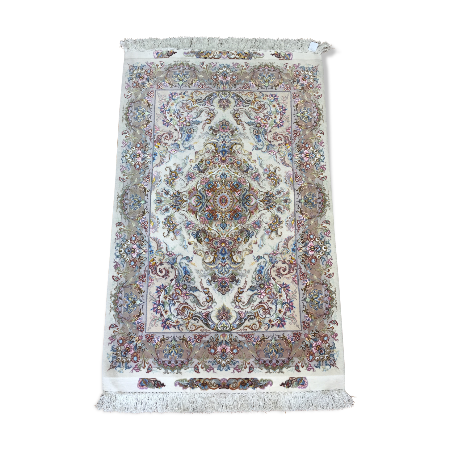 Carpet knotted Persian hand high range wool & silk 163x105cm