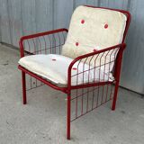Vintage 80s grid armchair