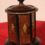 Napoleon III Cigar Humidor in Blackened Wood and Brass