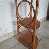 Bamboo rattan corner shelf