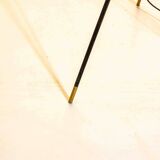 Unique tripod floor lamp by Stilnovo with white shades, Italy 1960s