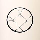 Vintage glass and steel coffee table