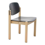 Curved wooden chair from the 1970s, Germany, black and beech.