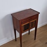 Directory style marquetry side table