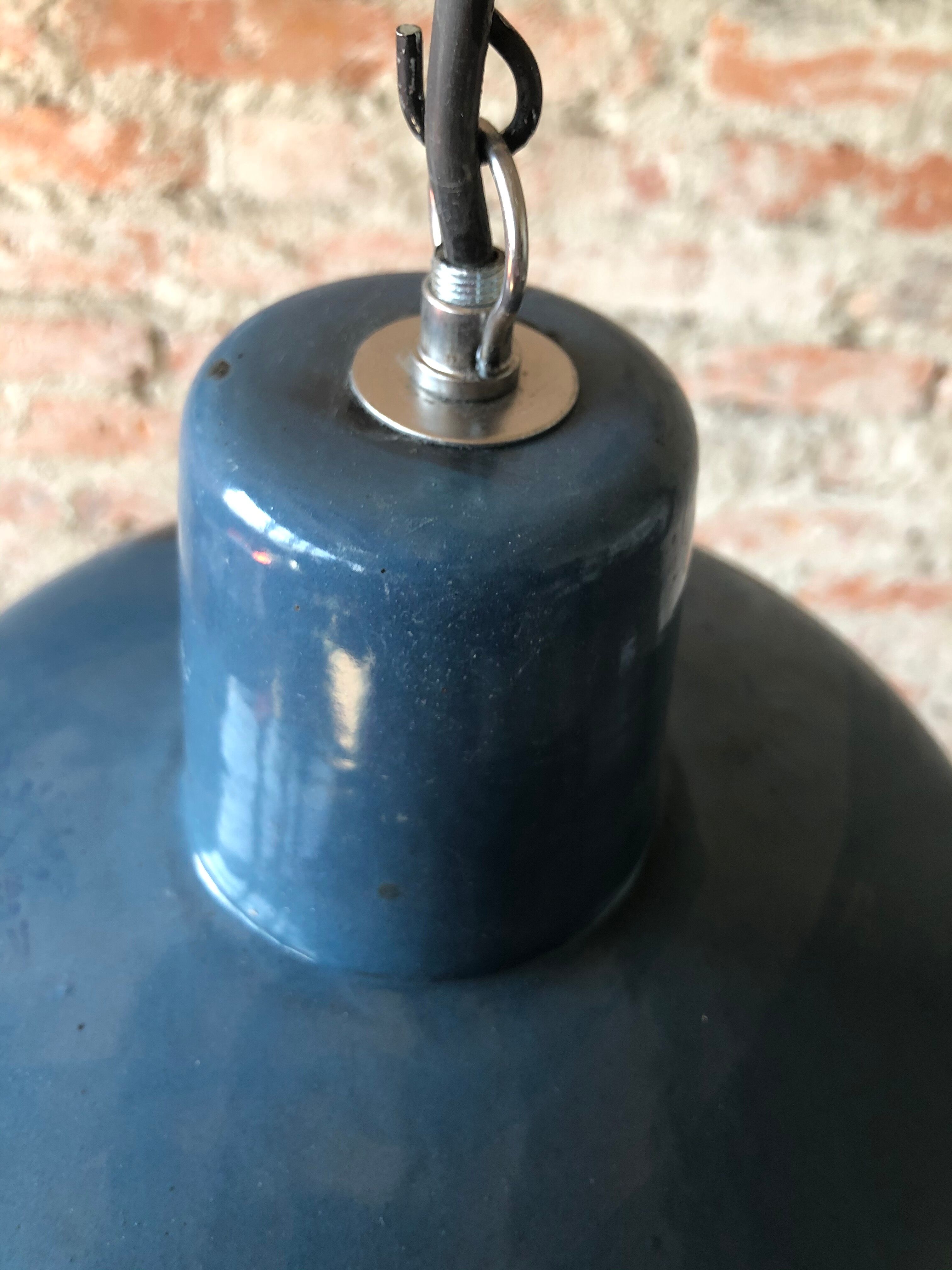 Vintage industrial factory ceiling lamp from Wikasy A23, 1960s