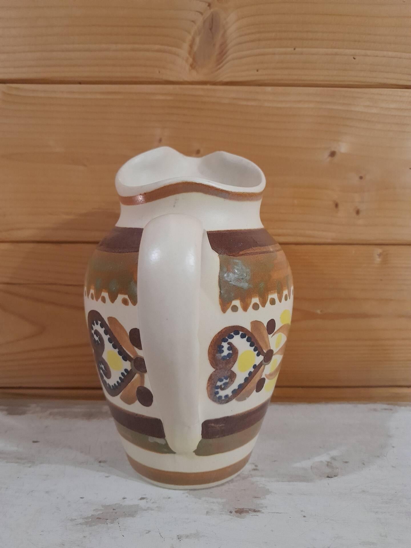 Jug / Creamer high HB Quimper - Hearts & Flowers