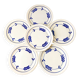 set of 6 flat plates in Terre de Fer Salins Jenny model early 20th century