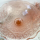 Vintage pink depression glass standing cut 50s