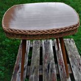 Coffee table in rattan osire and formica