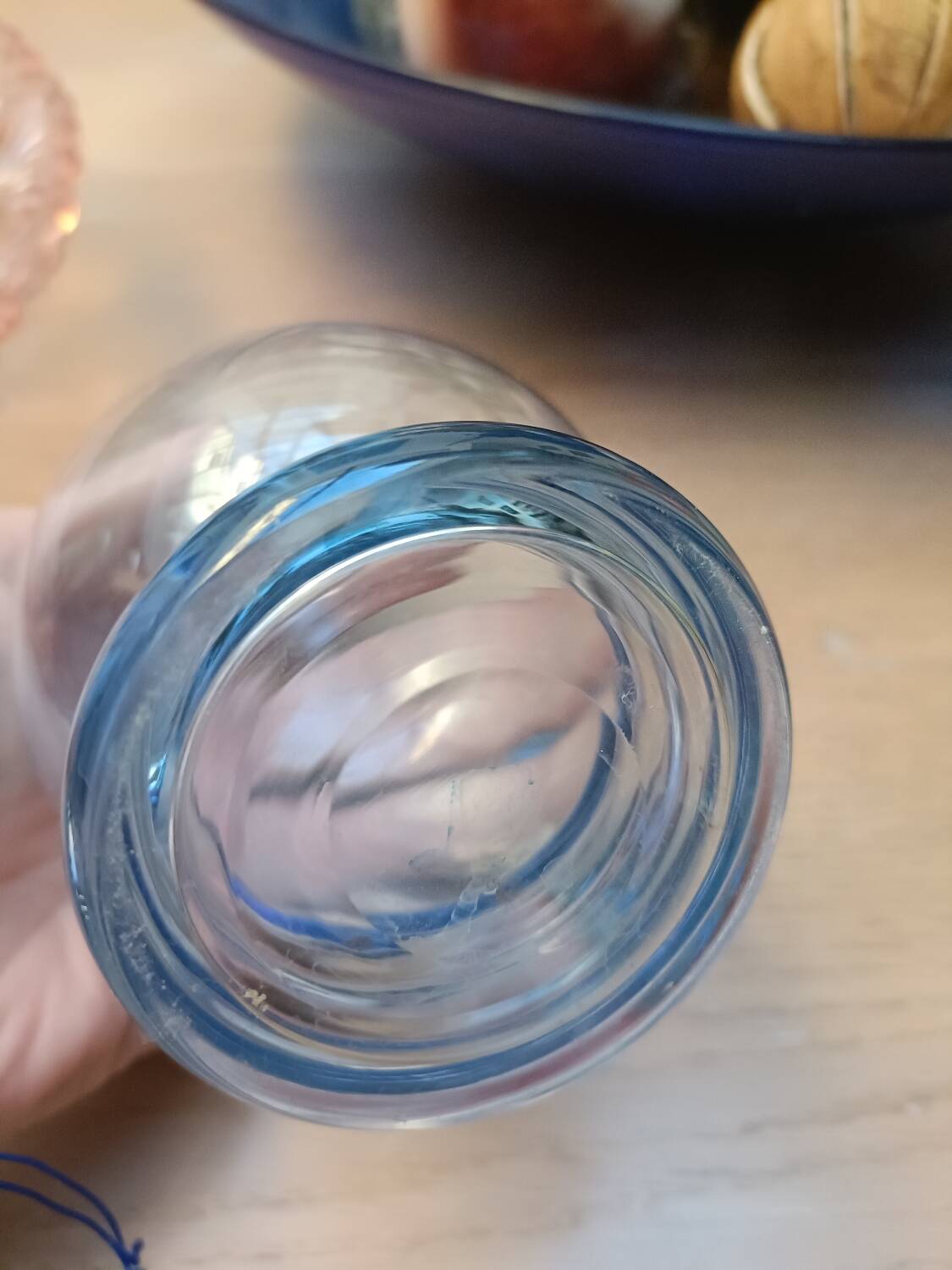 Carafe bleue Art Déco