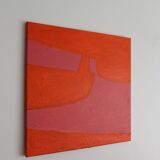 Soft Pink-Orange Art on 50x50cm frame by Bodasca