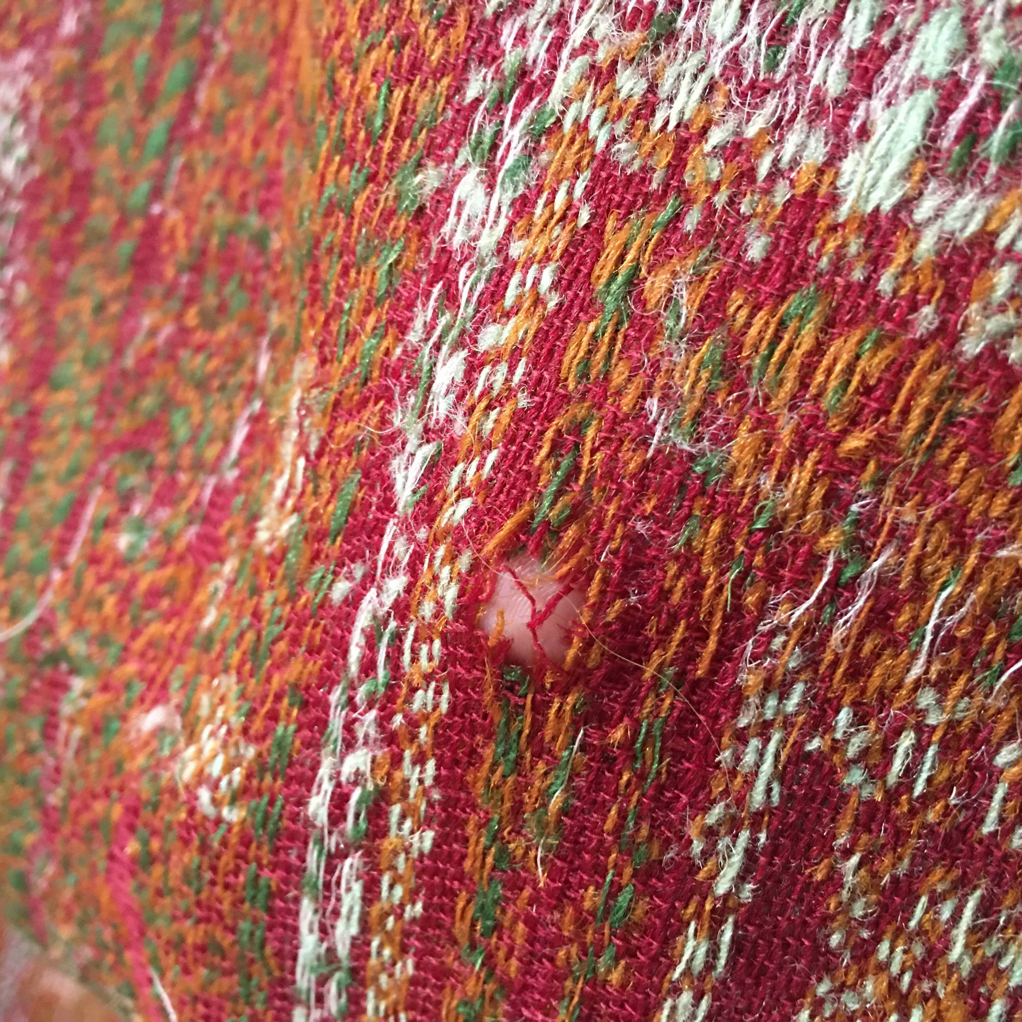 19th-century Alsatian Indian print in woven wool